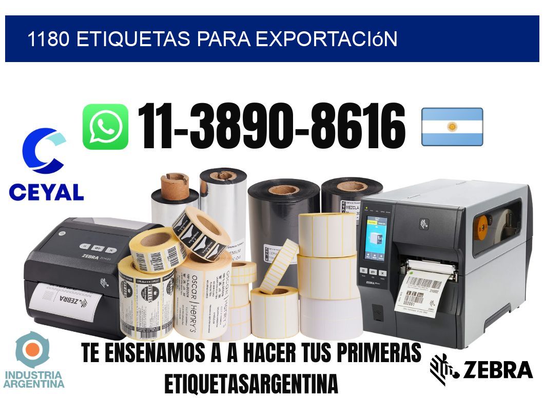 1180 Etiquetas para exportación