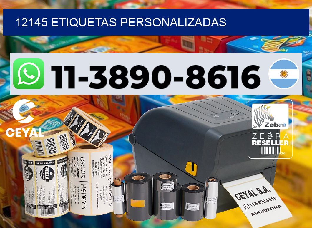12145 etiquetas personalizadas