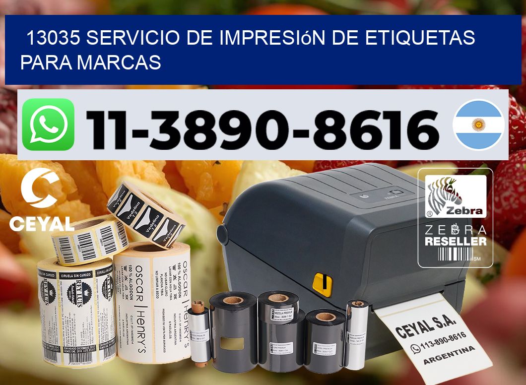 13035 Servicio de impresión de etiquetas para marcas