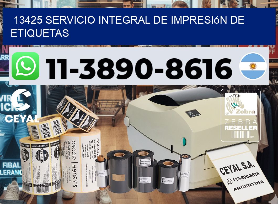 13425 Servicio integral de impresión de etiquetas