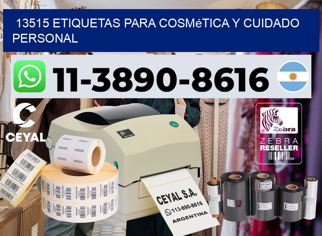 13515 Etiquetas para cosmética y cuidado personal