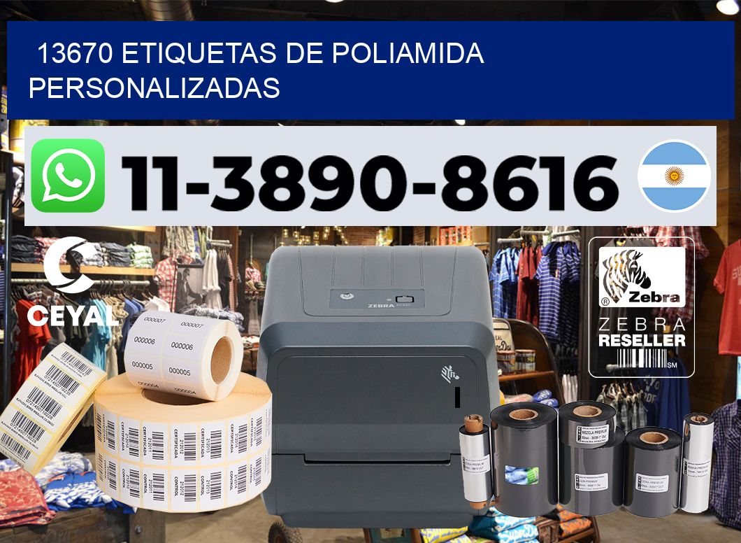 13670 Etiquetas de poliamida personalizadas