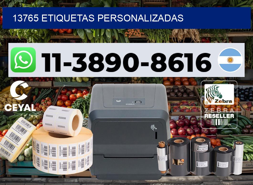 13765 etiquetas personalizadas