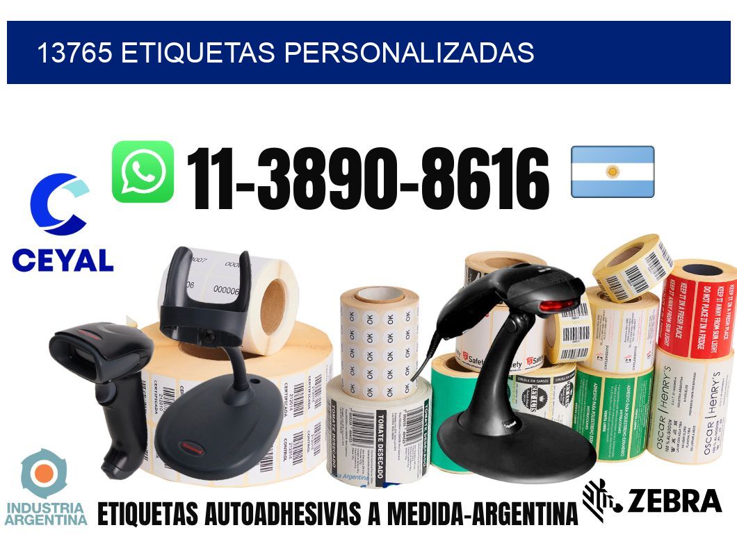 13765 etiquetas personalizadas
