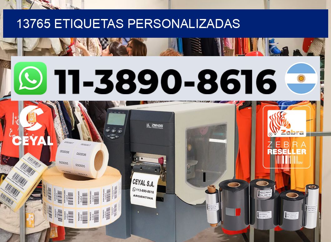 13765 etiquetas personalizadas