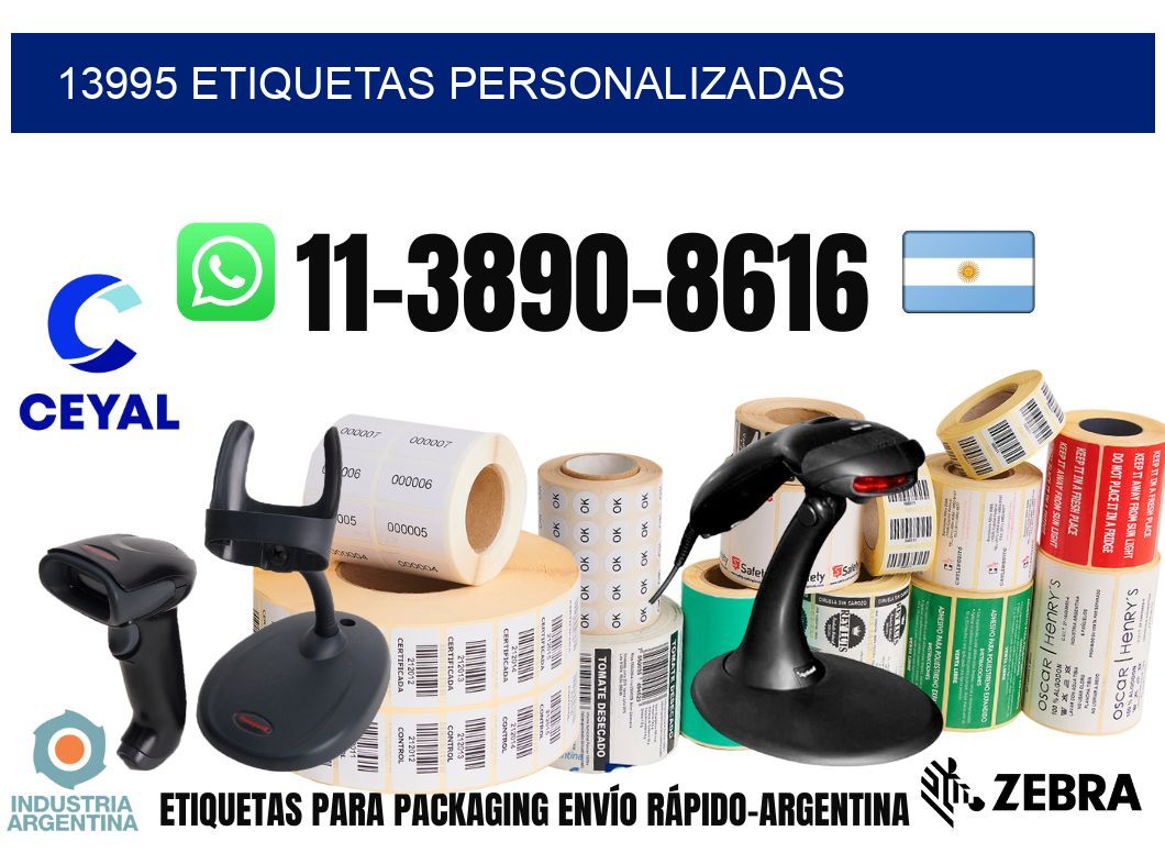 13995 etiquetas personalizadas