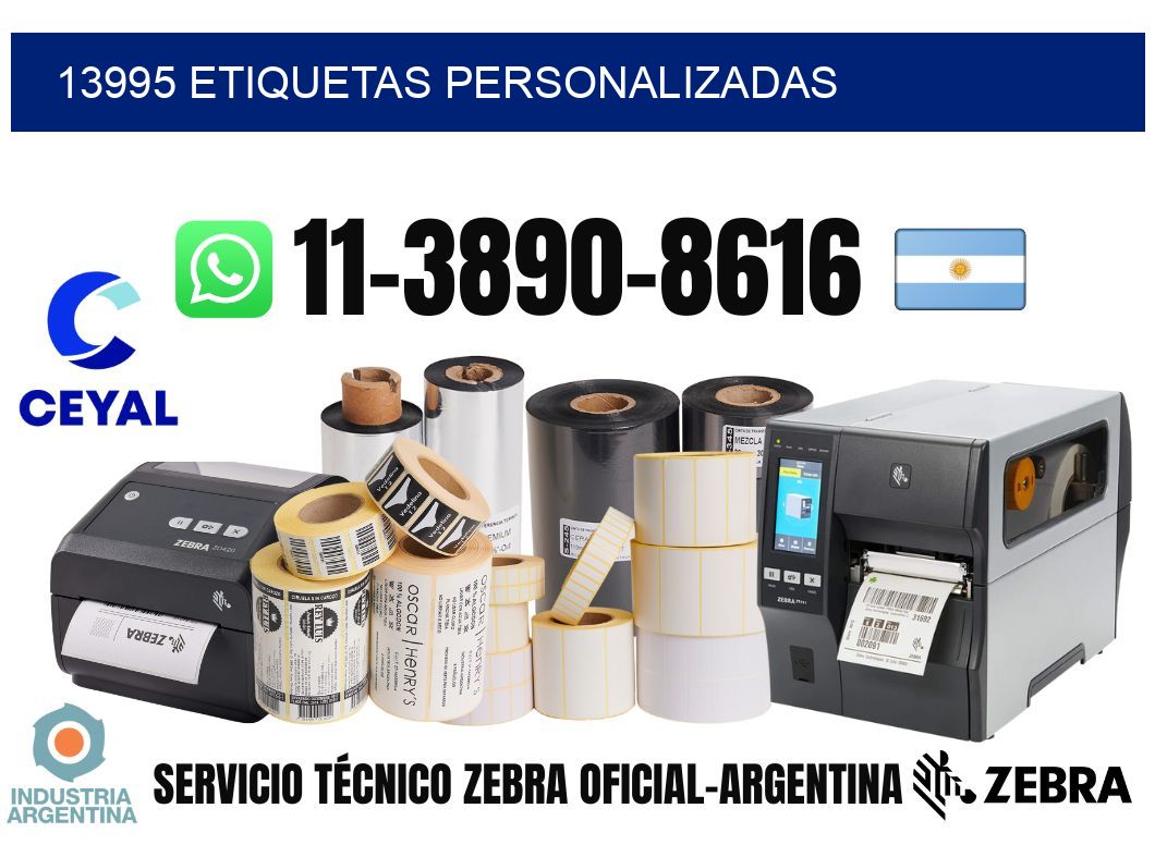 13995 etiquetas personalizadas
