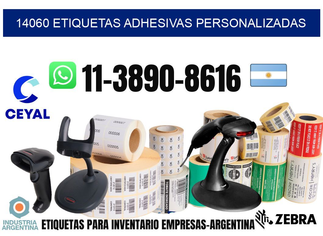 14060 Etiquetas adhesivas personalizadas