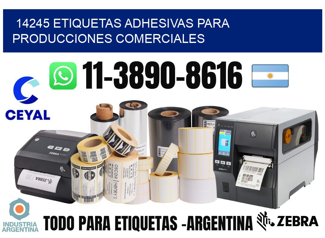 14245 Etiquetas adhesivas para producciones comerciales