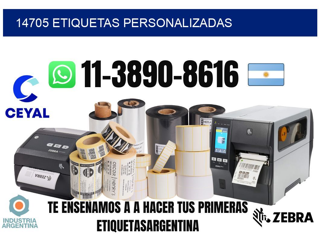 14705 etiquetas personalizadas