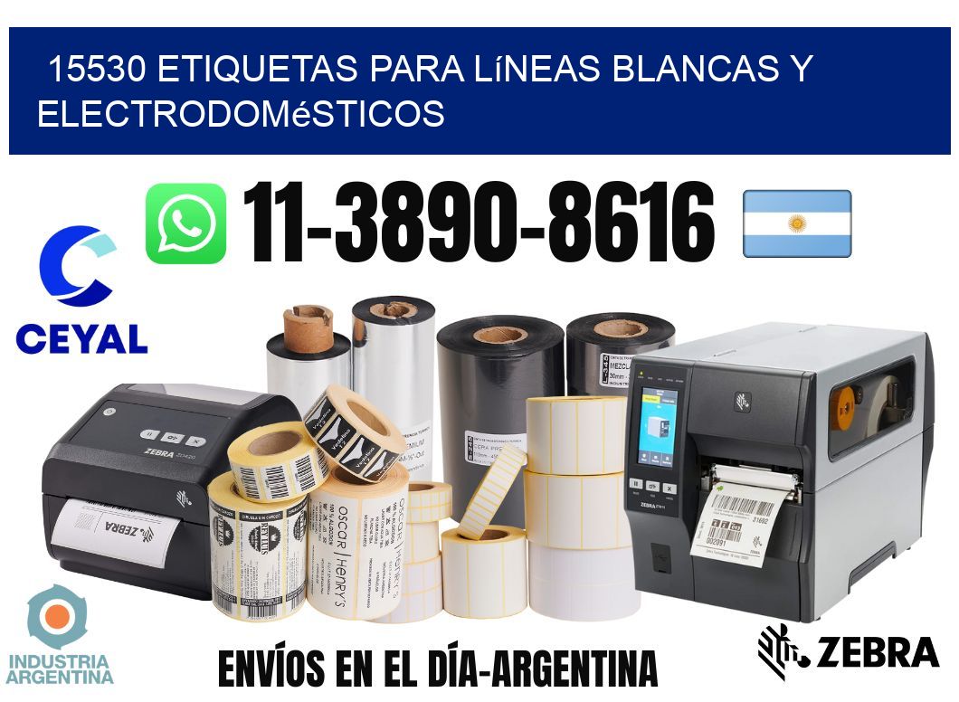15530 Etiquetas para líneas blancas y electrodomésticos