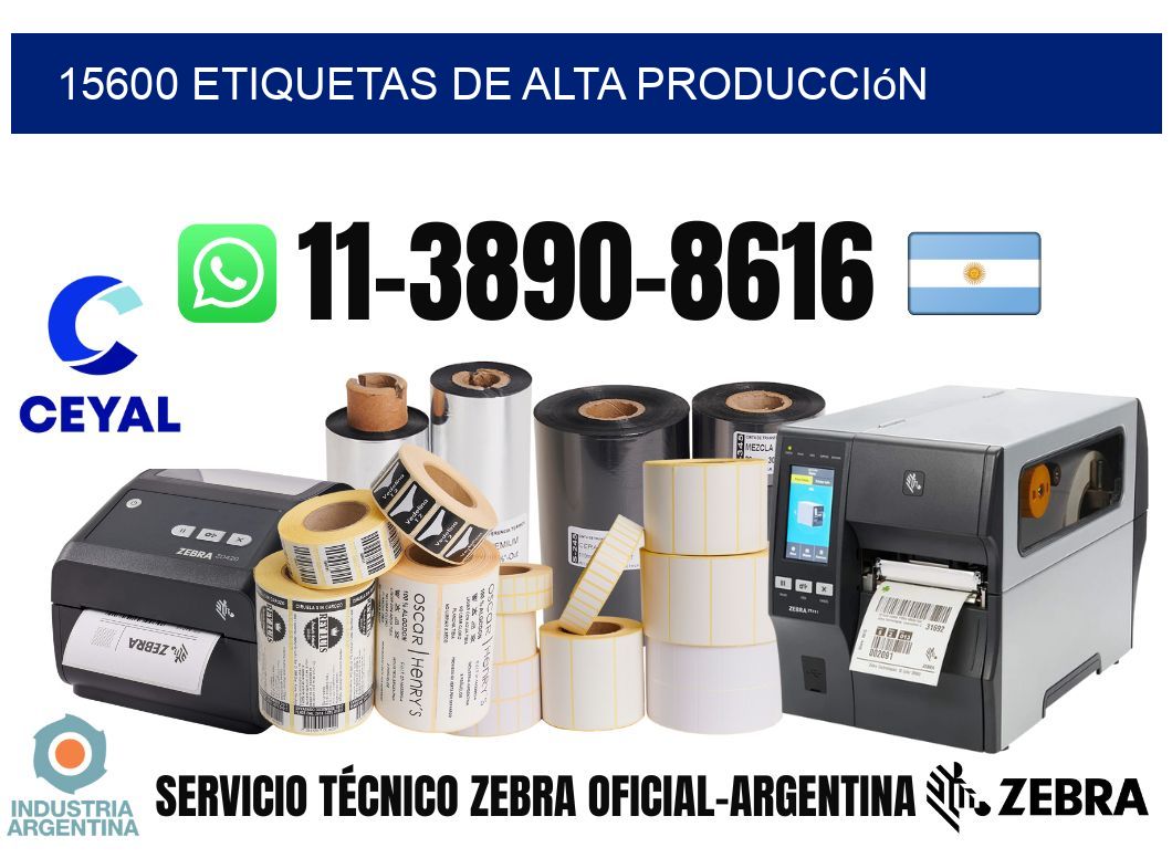 15600 Etiquetas de alta producción