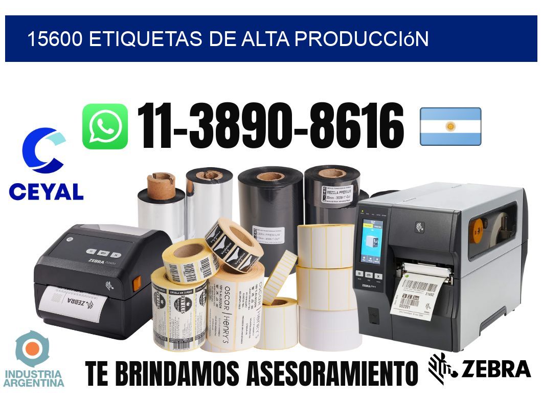 15600 Etiquetas de alta producción