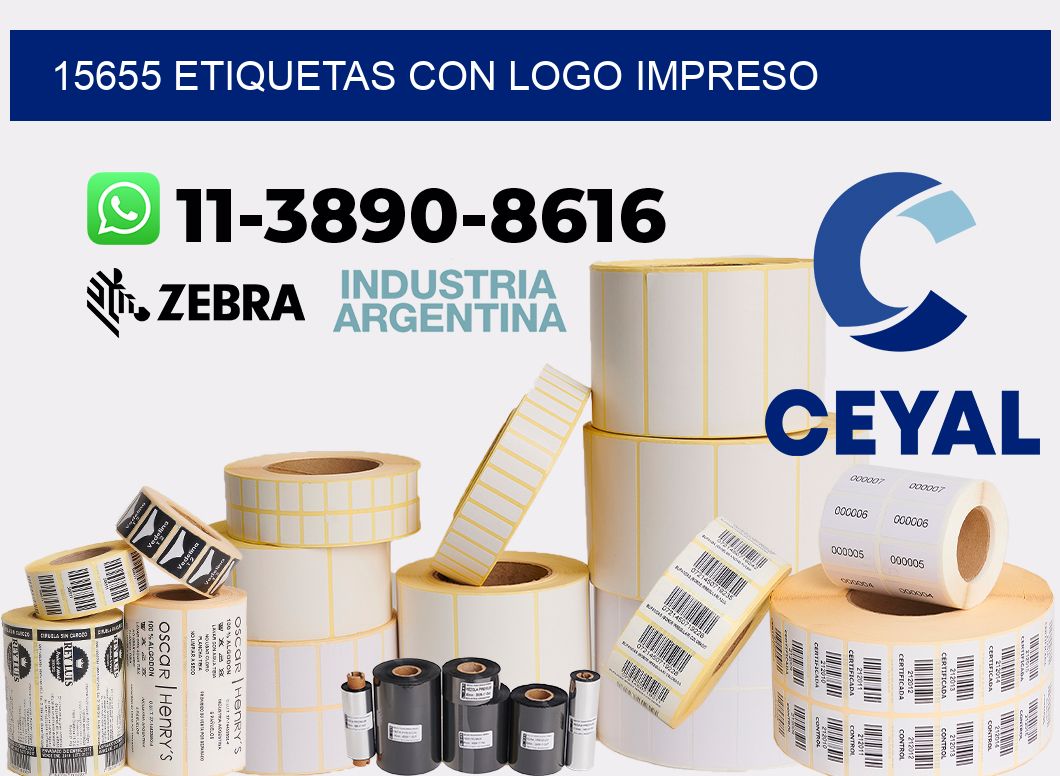 15655 Etiquetas con logo impreso