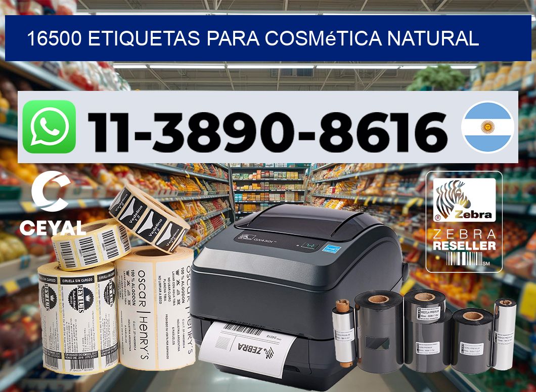 16500 Etiquetas para cosmética natural