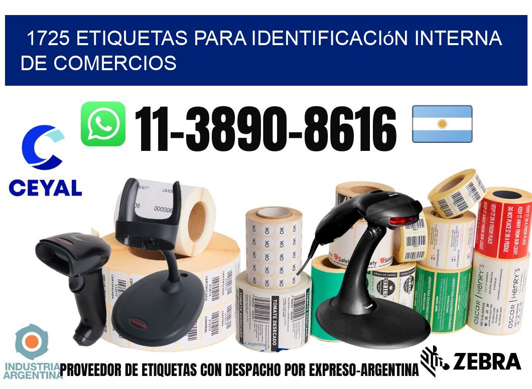 1725 Etiquetas para identificación interna de comercios