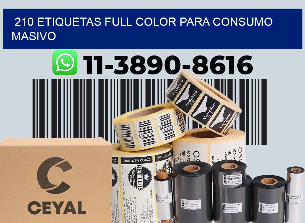 210 Etiquetas full color para consumo masivo