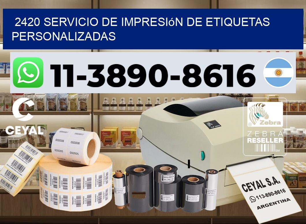 2420 Servicio de impresión de etiquetas personalizadas