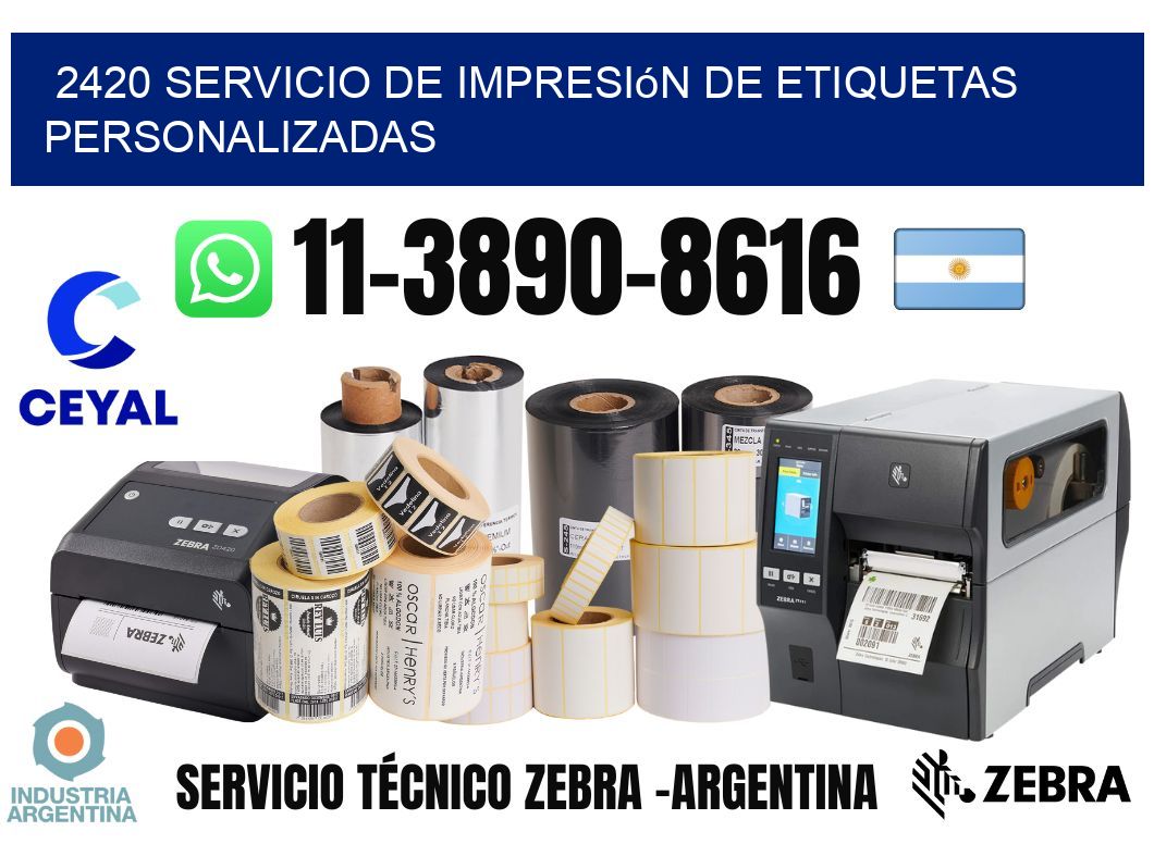 2420 Servicio de impresión de etiquetas personalizadas