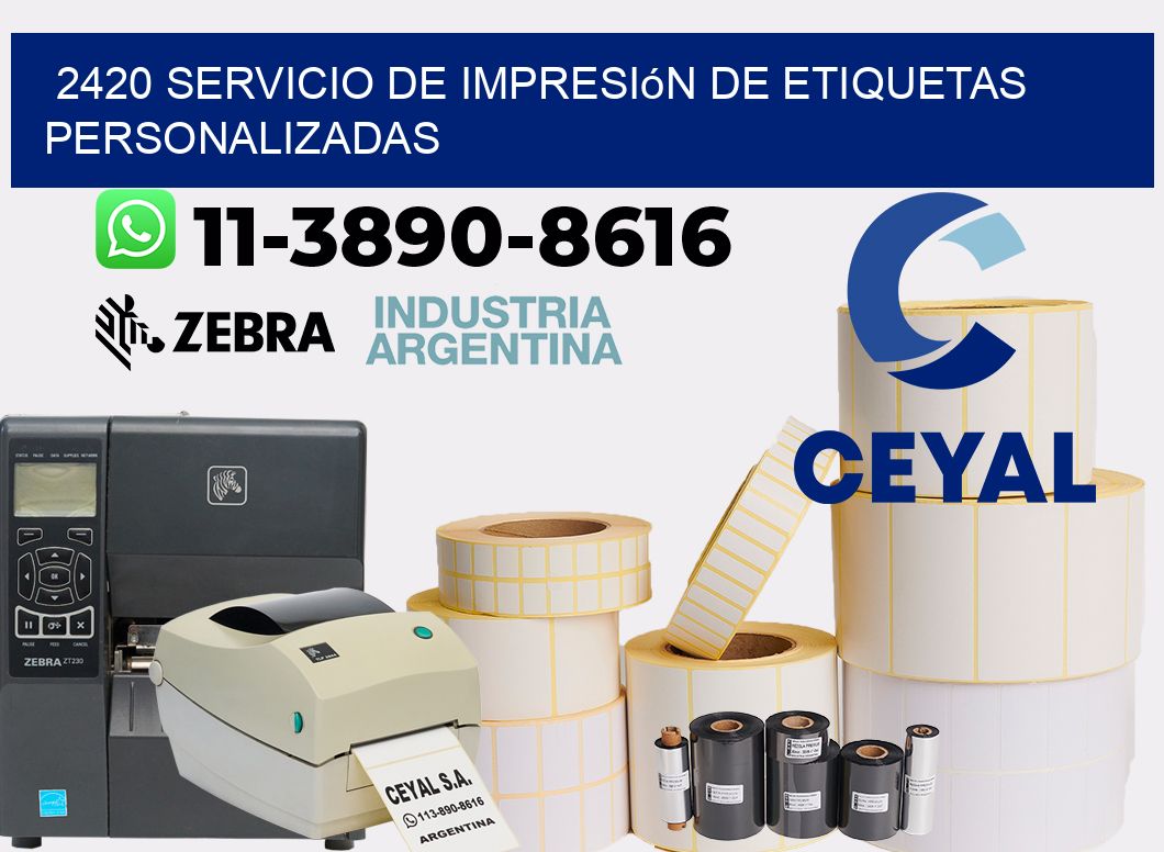 2420 Servicio de impresión de etiquetas personalizadas