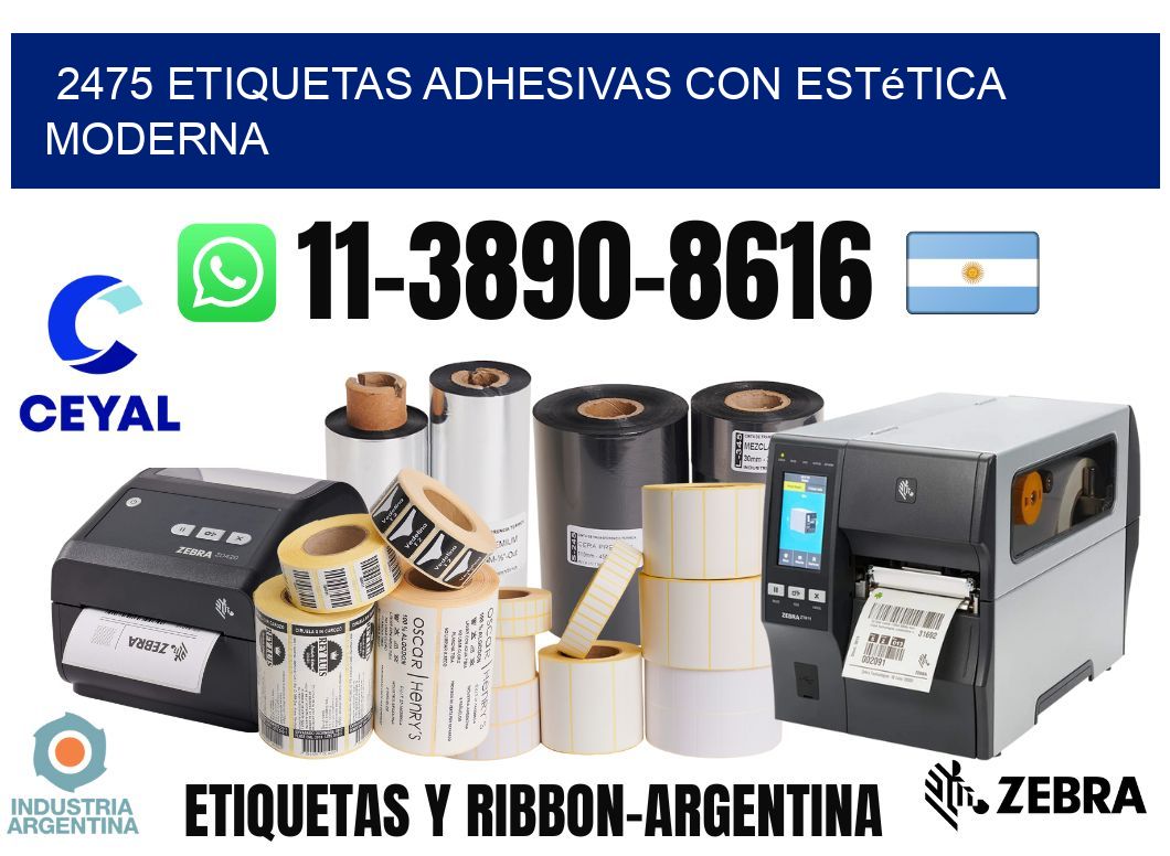 2475 Etiquetas adhesivas con estética moderna