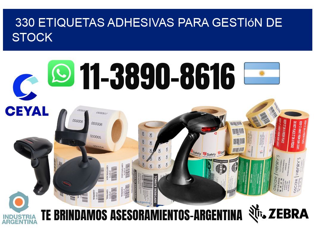 330 Etiquetas adhesivas para gestión de stock