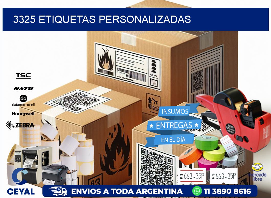 3325 etiquetas personalizadas