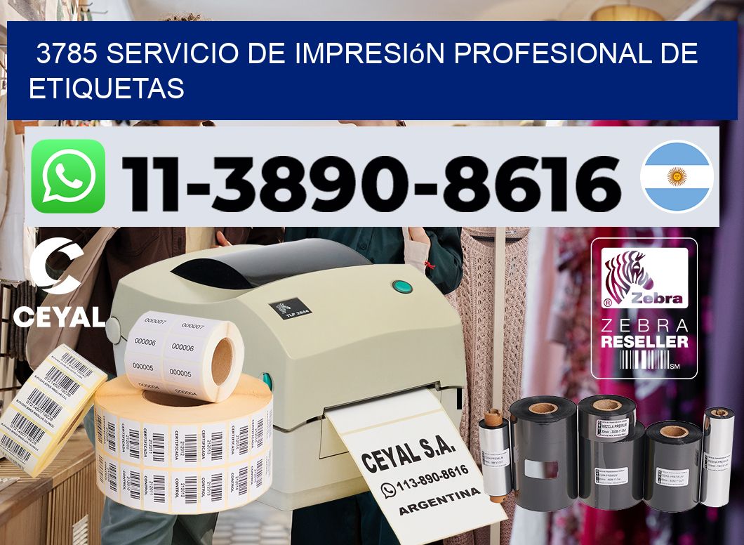3785 Servicio de impresión profesional de etiquetas