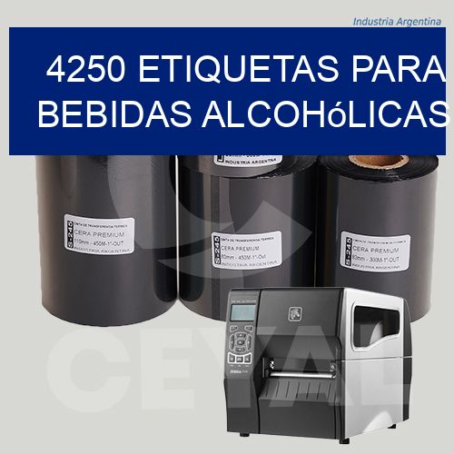 4250 Etiquetas para bebidas alcohólicas