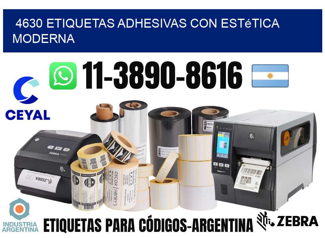 4630 Etiquetas adhesivas con estética moderna