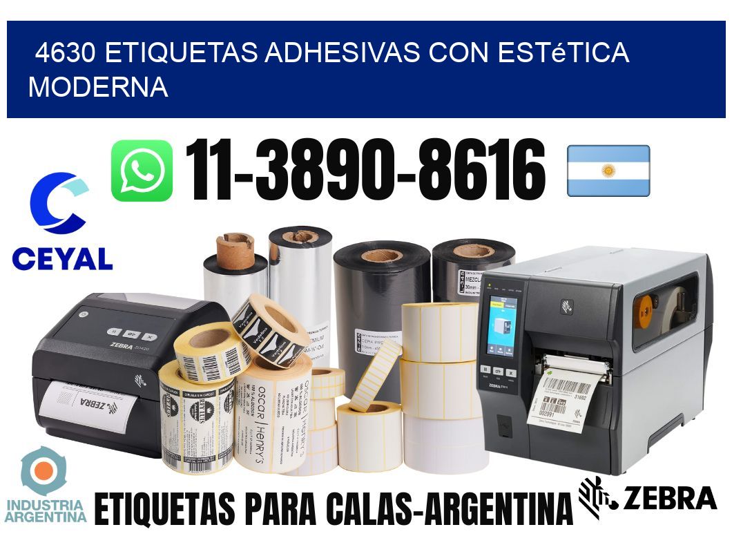 4630 Etiquetas adhesivas con estética moderna