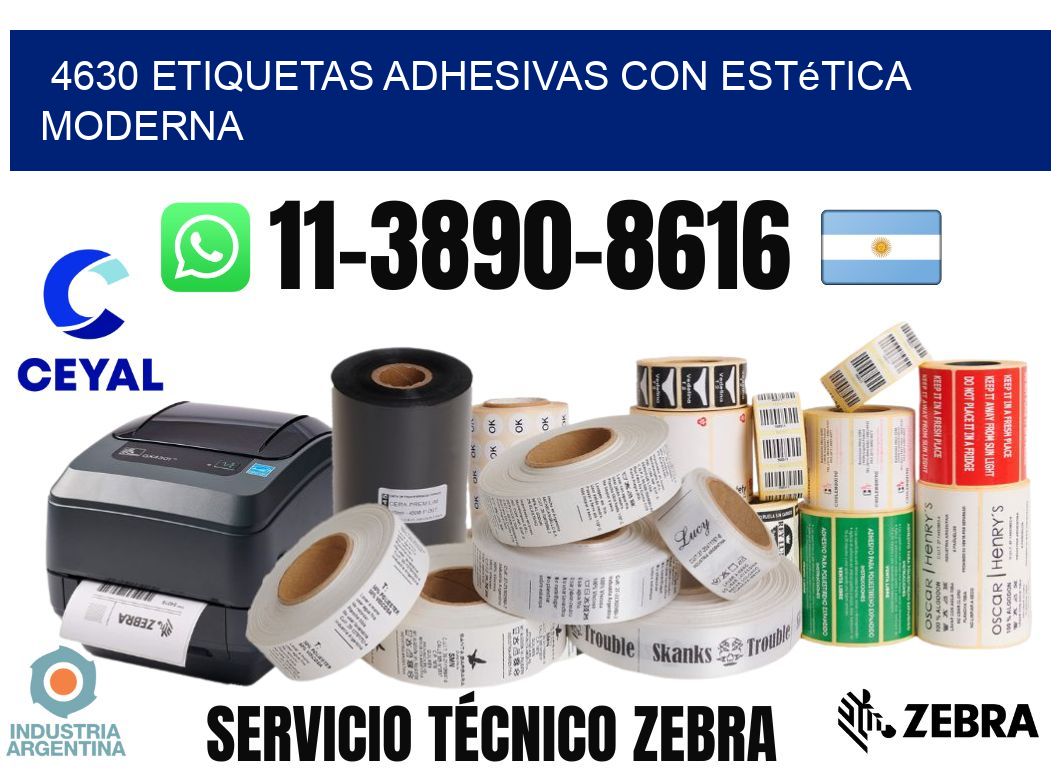 4630 Etiquetas adhesivas con estética moderna
