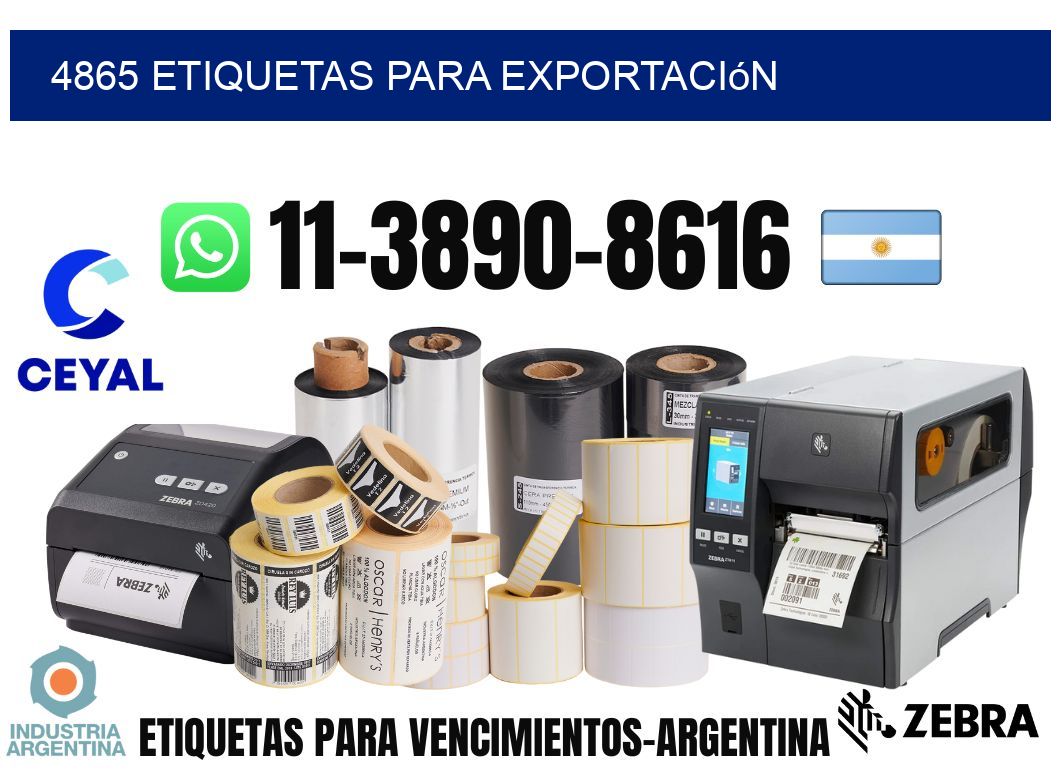 4865 Etiquetas para exportación