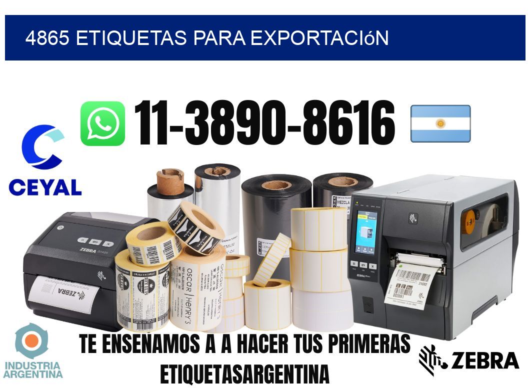 4865 Etiquetas para exportación