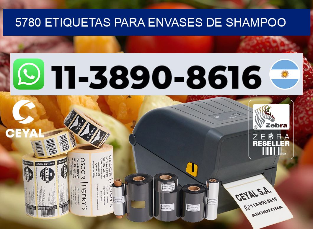 5780 Etiquetas para envases de shampoo
