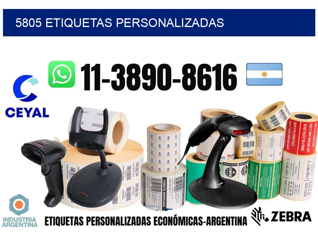 5805 etiquetas personalizadas
