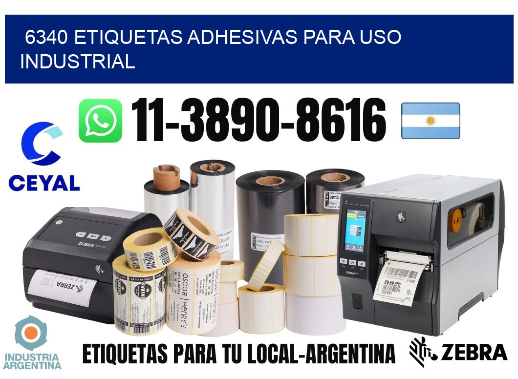 6340 Etiquetas adhesivas para uso industrial