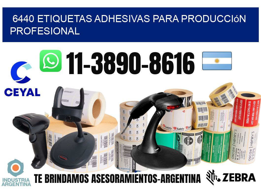6440 Etiquetas adhesivas para producción profesional