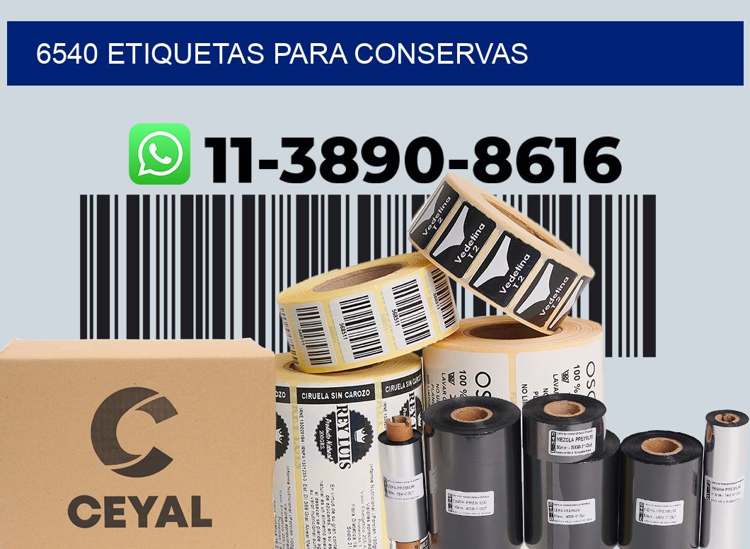 6540 Etiquetas para conservas