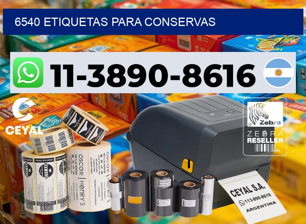 6540 Etiquetas para conservas