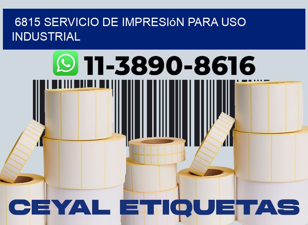 6815 Servicio de impresión para uso industrial