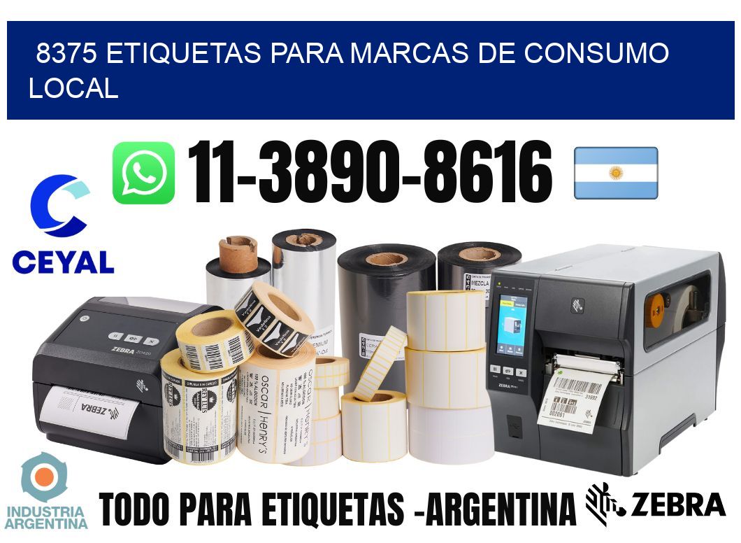 8375 Etiquetas para marcas de consumo local