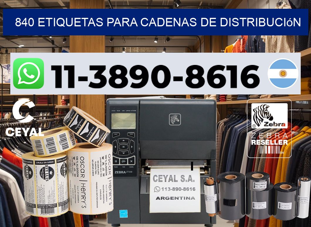 840 Etiquetas para cadenas de distribución