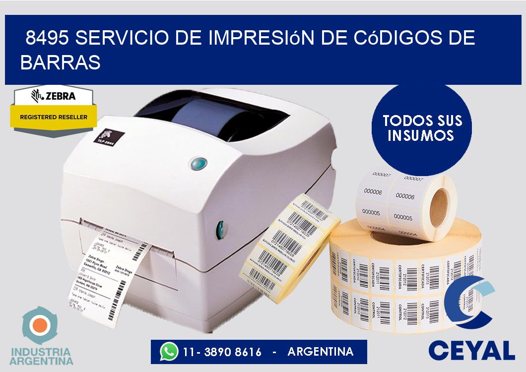 8495 Servicio de impresión de códigos de barras