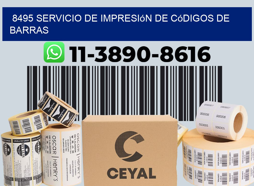 8495 Servicio de impresión de códigos de barras