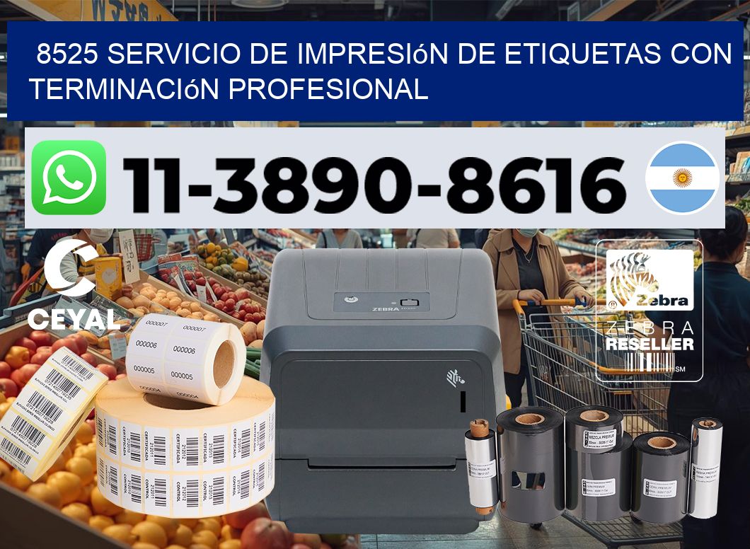 8525 Servicio de impresión de etiquetas con terminación profesional