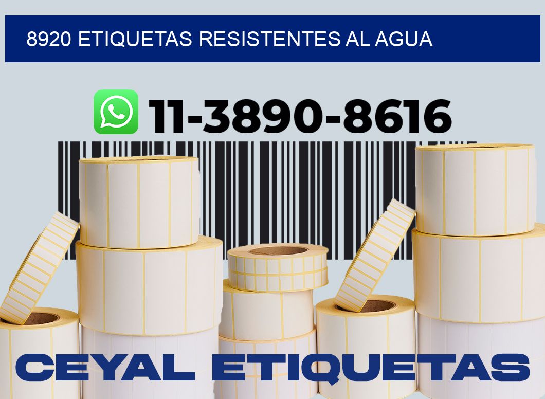 8920 Etiquetas resistentes al agua