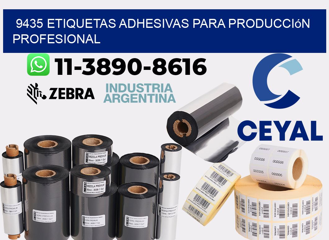 9435 Etiquetas adhesivas para producción profesional