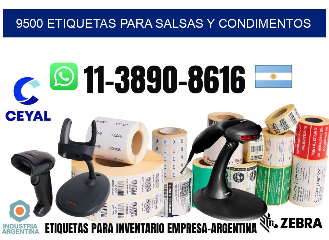 9500 Etiquetas para salsas y condimentos