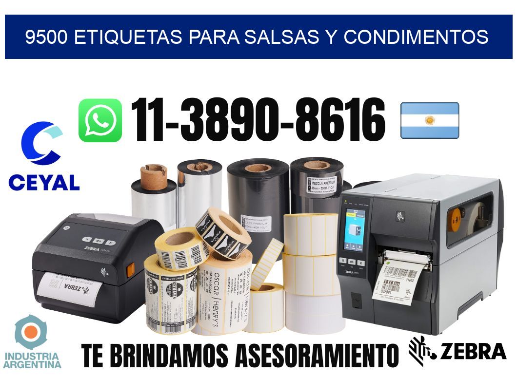 9500 Etiquetas para salsas y condimentos